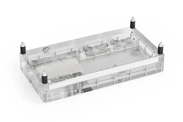 Alt view image 2 of 6 - Alphacool Core Distro Plate 280 VPP/D5 - Right with VPP D5 Apex Pump (14574)