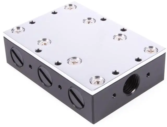 Alt view image 2 of 7 - Alphacool ES Distro Plate C3 - Black / Dark Blue (12994)