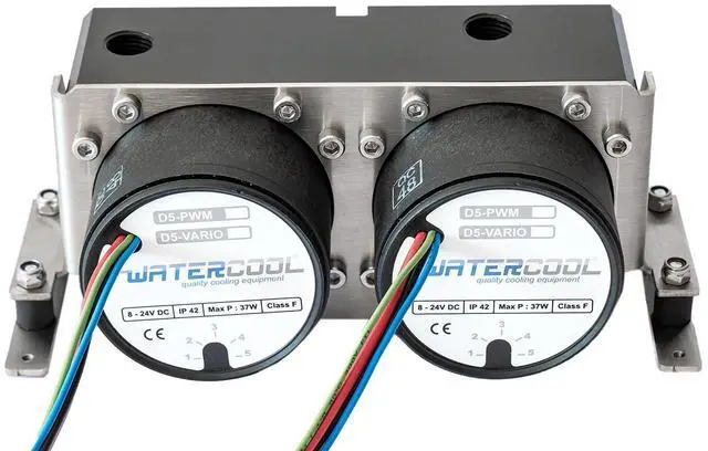 Alt view image 5 of 7 - Watercool D5-DUALTOP Industrial Line Pump Top (31031)