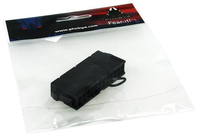 Alt view image 10 of 10 - Phobya PSU Manual Start Bridge (24 Pin) | Black (52182)