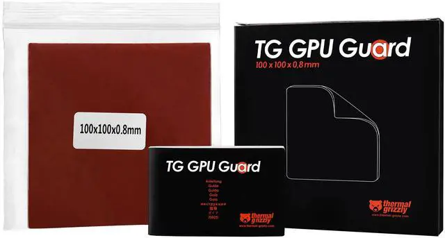 Alt view image 8 of 12 - Thermal Grizzly TG-GG-100-100-08 TG GPU Guard Gasket 100x100x0.8 mm Highly Compressible Foam Die Protection