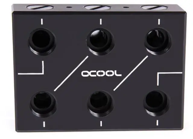 Alt view image 3 of 7 - Alphacool ES Distro Plate C3 - Black / Dark Blue (12994)