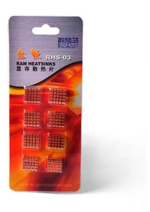 Alt view image 2 of 6 - PcCooler VGA Ram Heatsinks Copper - 8 Pieces (RHS-03/B16)