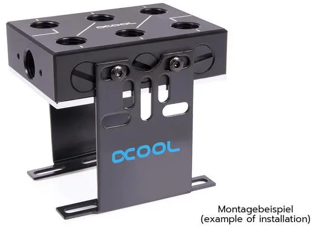 Alt view image 4 of 7 - Alphacool ES Distro Plate C3 - Black / Dark Blue (12994)