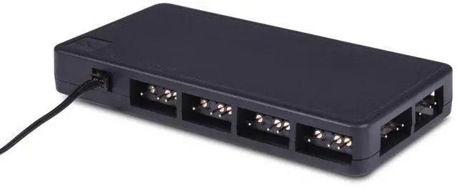 Alt view image 3 of 7 - Alphacool Core 11x 3-Pin DRGB Splitter with SATA Power Connector (25669)