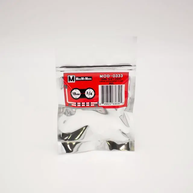Alt view image 4 of 7 - ModMyMods ModClamp - 19mm (3/4") AN 10 Tubing Management Clamp - Red (MOD-0333)