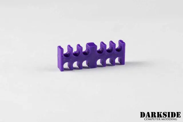 Alt view image 7 of 7 - Darkside 12-Pin Cable Management Holder - Dark Purple (3DS-0117)