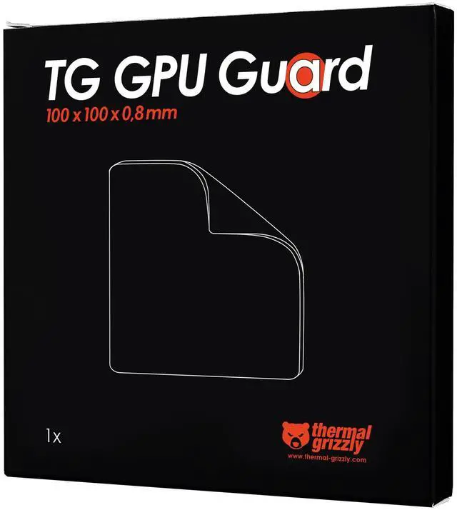 Alt view image 9 of 12 - Thermal Grizzly TG-GG-100-100-08 TG GPU Guard Gasket 100x100x0.8 mm Highly Compressible Foam Die Protection
