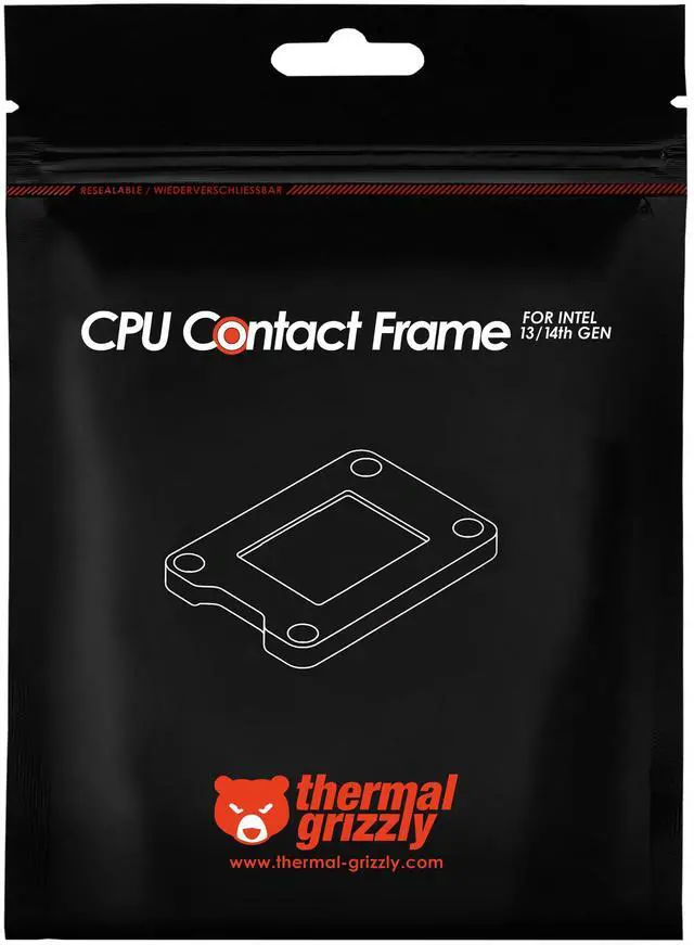 Alt view image 10 of 14 - Thermal Grizzly - CPU Contact Frame Intel 13th & 14th Generation - for Optimized CPU Contact Pressure to Improve The Cooling Performance - Easy Install