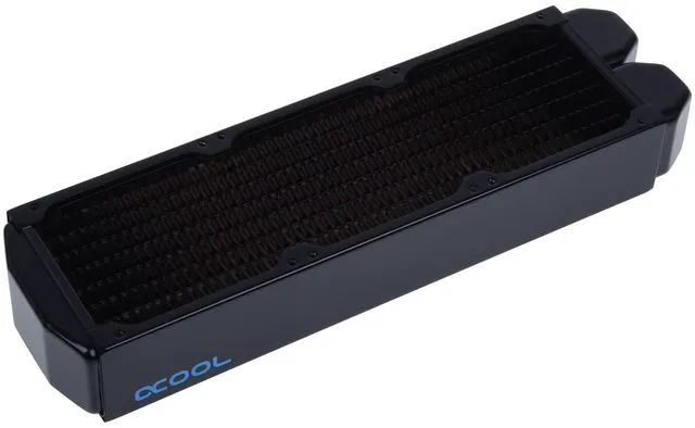 Alt view image 9 of 14 - Alphacool NexXxos XT45 Full Copper Radiator 240, 80mm x 3, Triple Fan, Black