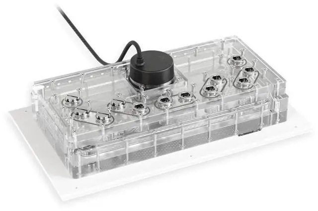 Alt view image 4 of 7 - Alphacool Apex Distroplate Dark Base Pro 901 with Apex Pump - Black (14630)
