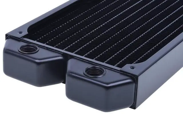 Alt view image 8 of 13 - Alphacool NexXxos ST30 Industry HPC Series 360mm Radiator, Black, 120mm, G1/4, 30mm (14249)