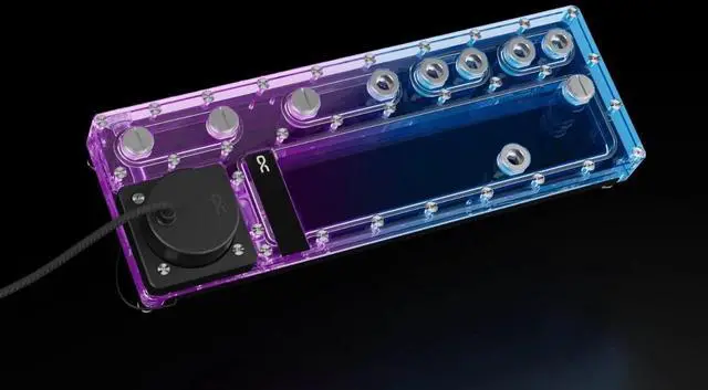 Alt view image 3 of 6 - Alphacool Core Distro Plate 360 Left D5/DDC V.2 with D5 Apex Pump (13875)