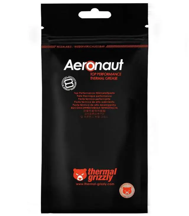 Alt view image 9 of 11 - Thermal Grizzly - Aeronaut - High Performance Thermal Paste - Cooling and Mute Heat Sink Paste for CPU (All Kinds of Them) and Graphics Card Coolers (7.8 Gram)