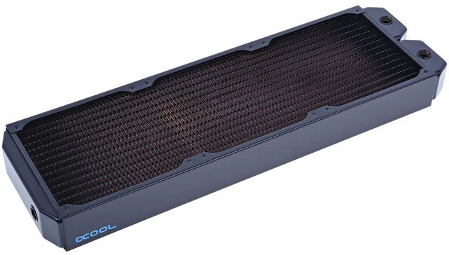 Alt view image 17 of 20 - Alphacool NexXxos XT45 Full Copper Radiator 420, 140mm x 3, Triple Fan, Black
