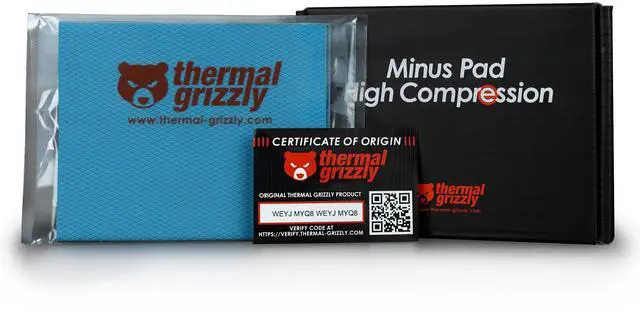 Alt view image 12 of 12 - Thermal Grizzly TG-MP-HC-120-100-50-2 Minus Pad 120x100x5.0mm 2-Pack Thermal Pad,High Conductivity for SSDs,GPUs