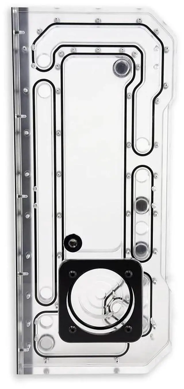 Alt view image 5 of 7 - Stealkey Customs Crossflow II D-RGB Distroplate for Lian Li PC-O11 EVO RGB (SW10156)