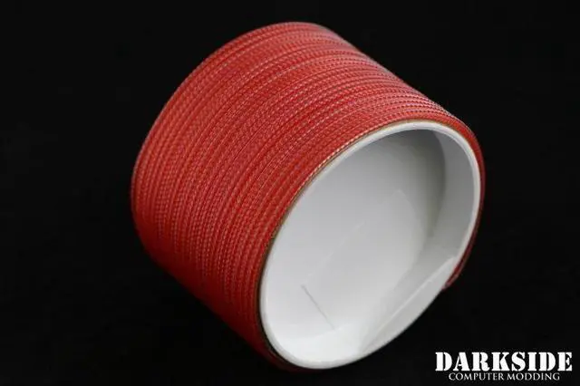 Alt view image 3 of 5 - Darkside 2mm (5/64") High Density Cable Sleeving - Opaque Red (DS-0731)