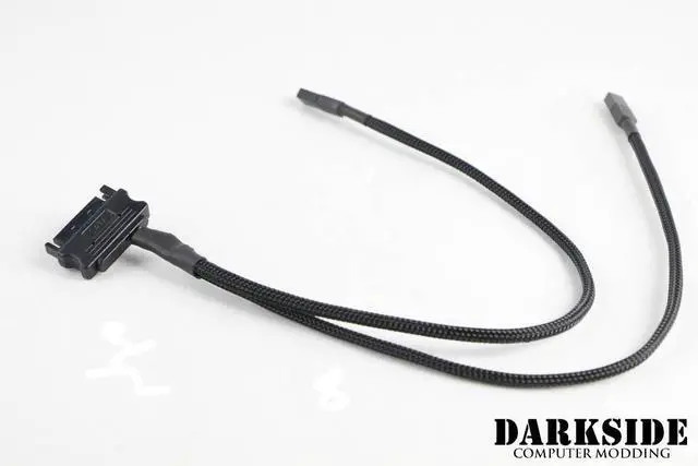 Alt view image 5 of 7 - Darkside 2-Way CONNECT to SATA Splitter Cable | 30cm - Type 18, 5-Pin SATA, Black (DS-1021)
