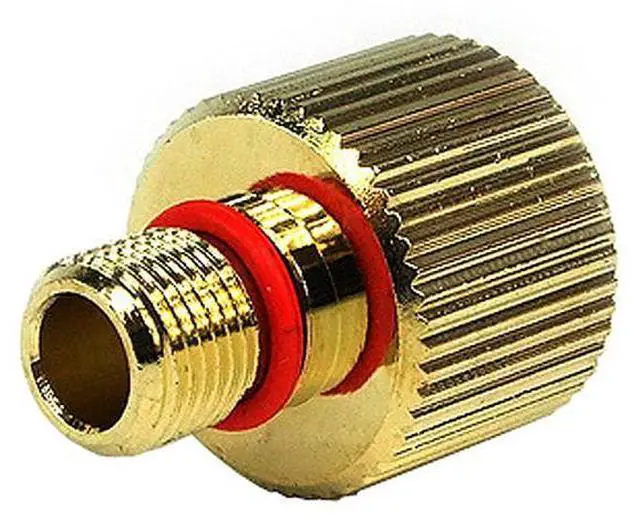 Alt view image 3 of 4 - Phobya G1/4 to Eheim 1046 Knurled Outlet Adaptor - Gold Plated (52101)