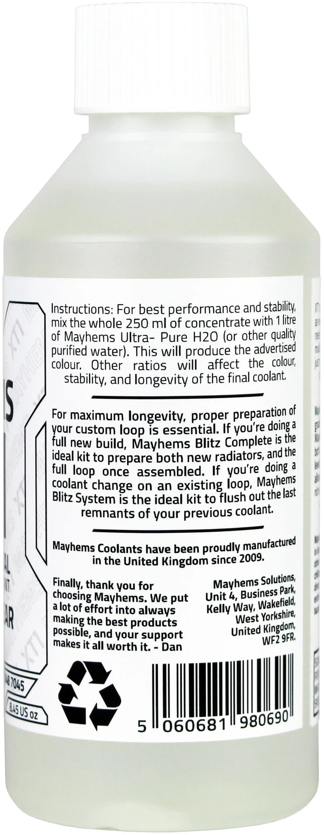 Alt view image 5 of 10 - Mayhems XT-1 Nuke PC Coolant Concentrate, 250mL, Clear