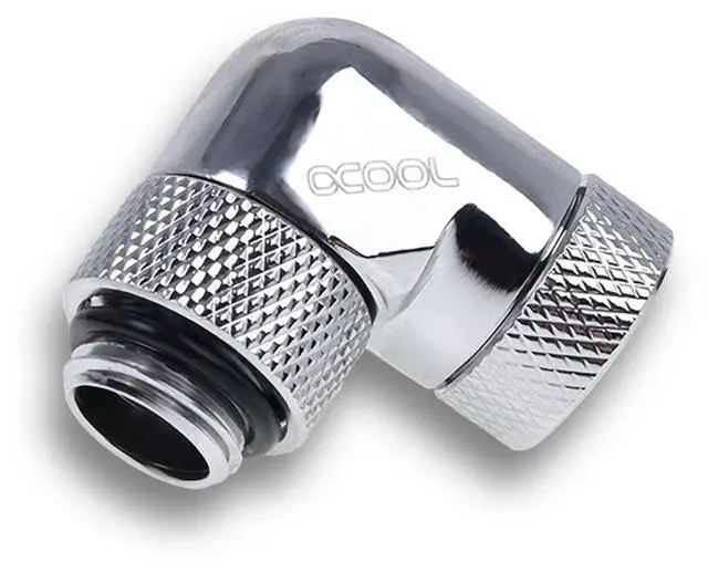 Alt view image 4 of 8 - Alphacool Eiszapfen Angled Adaptor 90 G1/4 OT to G1/4 IT - Chrome - Four Pack (17617)