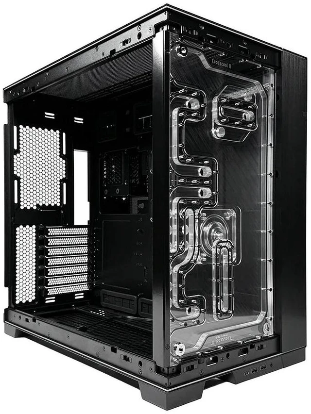 Alt view image 6 of 7 - Stealkey Customs Crosscool III D-RGB Distroplate for Lian Li O11 DYNAMIC EVO (SW10160)