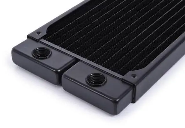 Alt view image 4 of 7 - Alphacool NexXxoS HPE-30 Full Copper 240mm Radiator, 120mm, G1/4, 20mm, Black (14376)