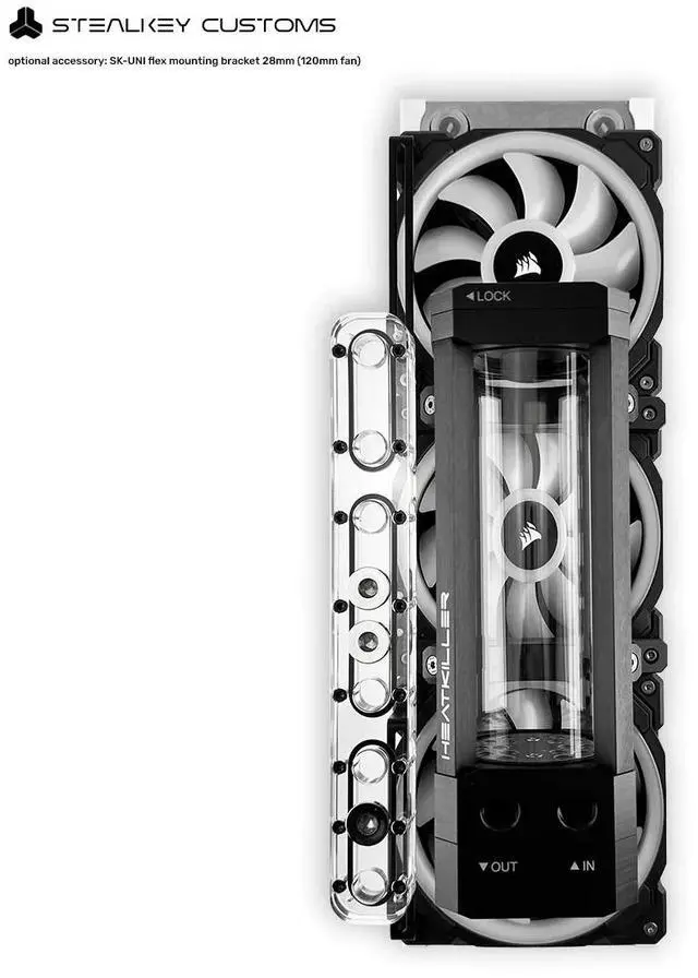 Alt view image 4 of 7 - Stealkey Customs CubeTube Distroplate 240mm - Acryl (SW10134)