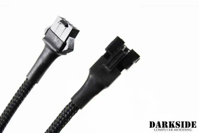 Alt view image 3 of 5 - Darkside 12" (30cm) RGB Extension M/F Cable - Jet Black (DS-0502)