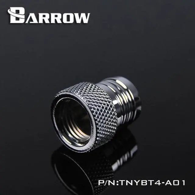 Alt view image 2 of 4 - Barrow G1/4" Inner Thread to 1/2" ID Barb Adaptor Fitting - Silver (TNYBT4-A02-Silver)