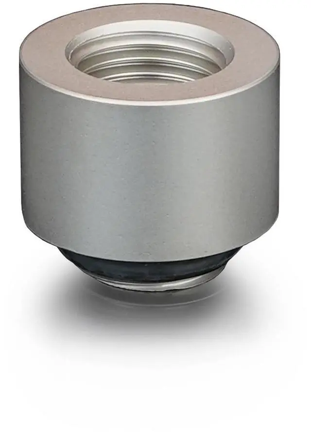 Alt view image 2 of 7 - Thermal Grizzly DeltaMate 14mm Male to Female Extender Fitting - MF14 - Matt Nickel - 6 Pack, G1/4, Brass (TG-DM-FIT-6207)