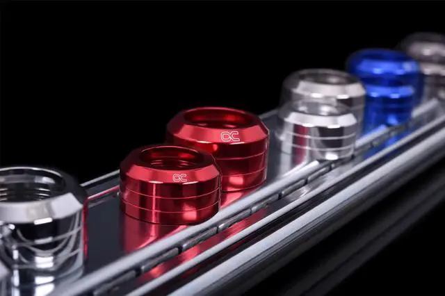 Main image of Alphacool Eiszapfen 13mm HardTube Fitting Collar Modding Pack - 6 Pack - Red (17411)