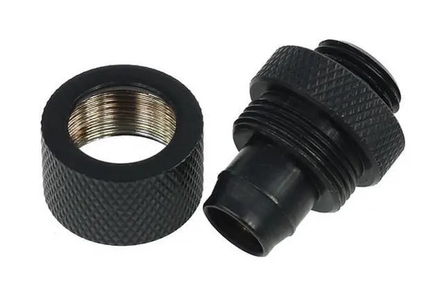 Alt view image 4 of 13 - Alphacool G1/4 3/8"ID x 1/2"OD Compression Fitting - Deep Black (17078)