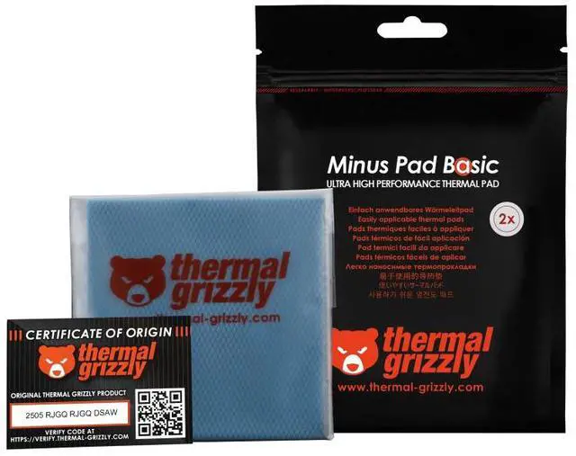 Alt view image 20 of 20 - Thermal Grizzly TG-MP-B-100-100-20-2 Minus Pad Basic 2-Pack Thermal Interface Pad,100x100x2.0mm for SSDs,GPUs&Electronics