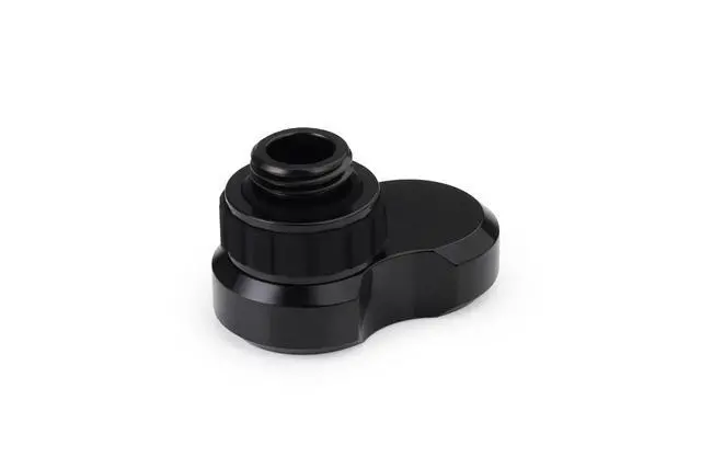 Alt view image 2 of 4 - Alphacool Apex Grip 16mm 360° G1/4 Male to Female Rotary Offset Fitting - Black (14813)