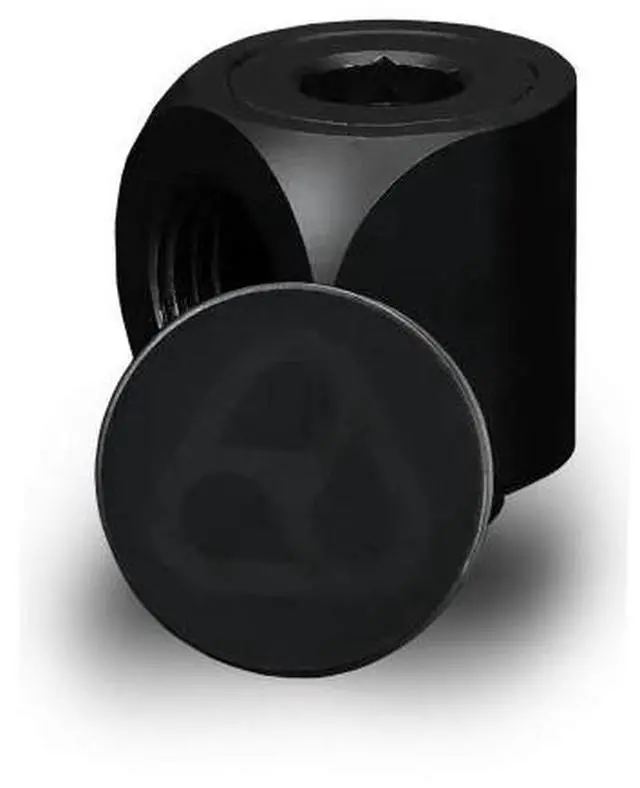 Alt view image 6 of 7 - Thermal Grizzly DeltaMate Rotary Fitting - 90° - Black - 6 Pack, G1/4, Brass (TG-DM-FIT-6003)
