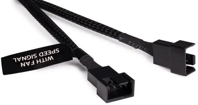 Alt view image 3 of 7 - Alphacool Y-Splitter 4-Pin to 3x 4-Pin PWM Cable - 60cm - Black (18681)