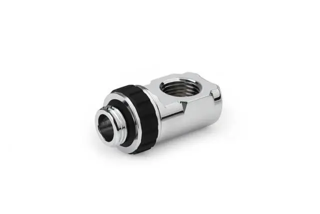 Alt view image 2 of 6 - Alphacool Apex Grip 90° G1/4 Rotary Adapter Fitting - Chrome (14888)