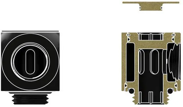 Alt view image 5 of 7 - Thermal Grizzly DeltaMate Rotary Fitting - 90° - Black - 6 Pack, G1/4, Brass (TG-DM-FIT-6003)