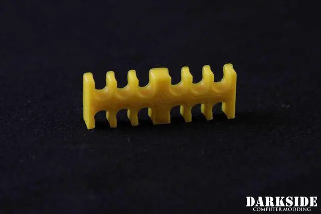 Alt view image 5 of 7 - Darkside 12-Pin Cable Management Holder - Yellow, PETG (3DS-0110)
