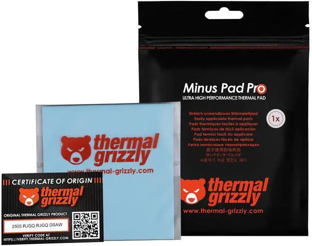 Alt view image 5 of 14 - Thermal Grizzly Minus Pad Pro - 100x 100x 2.0 mm, Grey (TG-MP-P-100-100-20)
