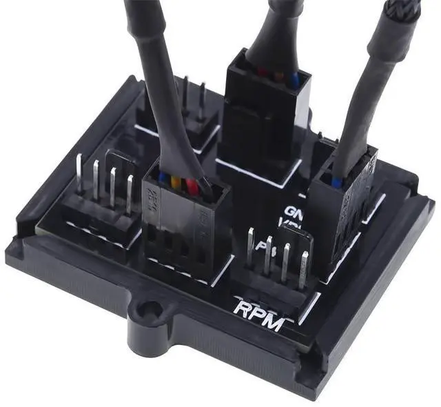 Alt view image 10 of 12 - Phobya 4-Pin PWM to 6x 4-Pin Fan Splitter PCB