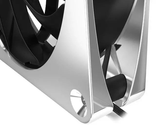 Alt view image 4 of 7 - Alphacool Apex Stealth Metal Fan 3000rpm Chrome - 120x120x25mm (13824)