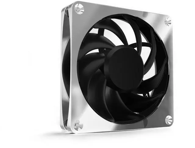 Alt view image 3 of 7 - Alphacool Apex Stealth Metal Fan 3000rpm Chrome - 120x120x25mm (13824)