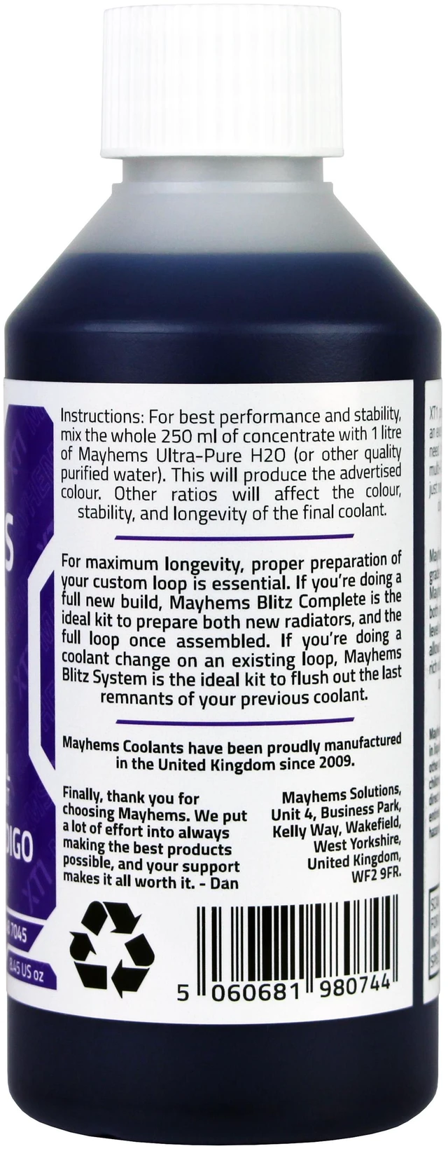 Alt view image 7 of 10 - Mayhems XT-1 Nuke PC Coolant Concentrate, 250mL, UV Purple