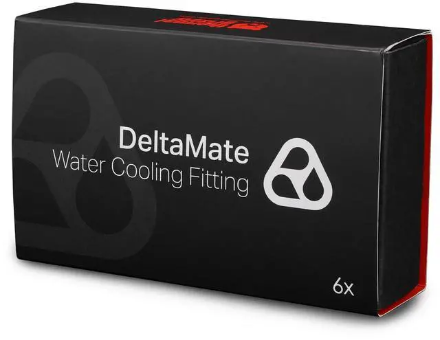 Alt view image 5 of 7 - Thermal Grizzly DeltaMate 10mm Male to Female Extender Fitting - MF10 - Black - 6 Pack, G1/4, Brass (TG-DM-FIT-6006)