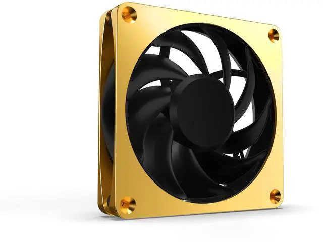 Alt view image 3 of 7 - Alphacool Apex Stealth Metal Fan 3000rpm Gold - 120x120x25mm (13856)