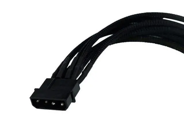 Alt view image 7 of 7 - Phobya 4-Pin Molex to 2x Molex Splitter Cable - 20cm | Black (81117)