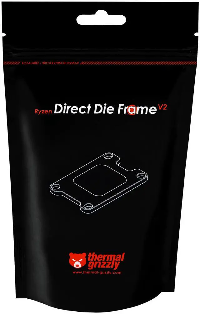 Alt view image 6 of 7 - Thermal Grizzly Ryzen 7000 Direct Die Frame V2 (TG-DDF-R7000-V2)
